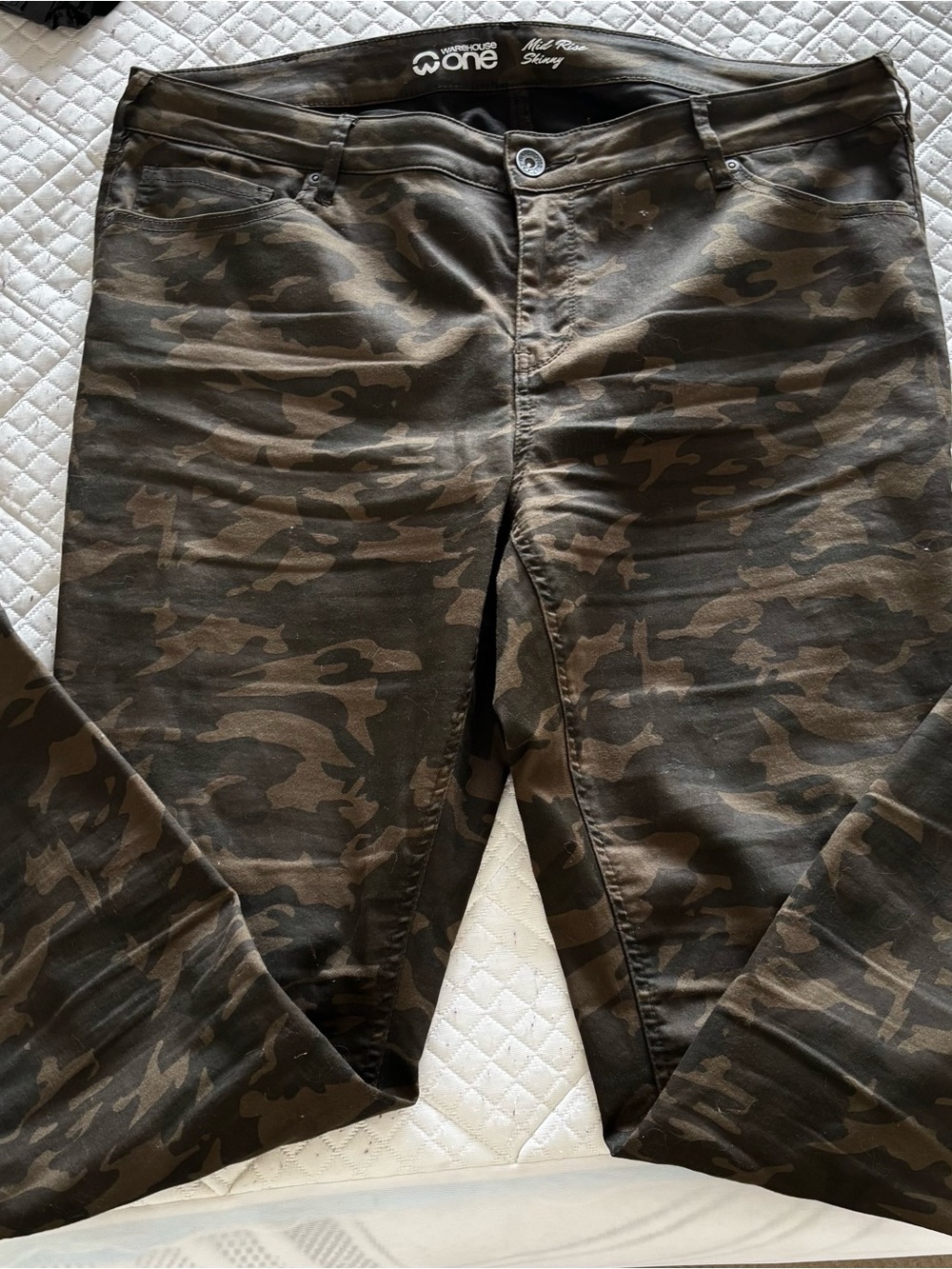 Slim Camouflage Jeans - Olive Brown